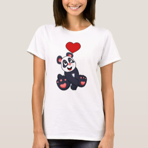 Panda with Heart T-Shirt