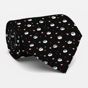 Panda with hearts pattern tie