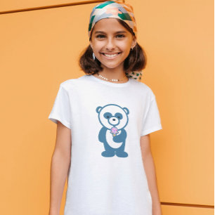 Panda With Ice Cream T-Shirt