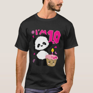 Panda With Kawaii Cake 10 Py T-Shirt