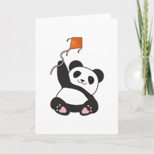 Panda with Kite Card