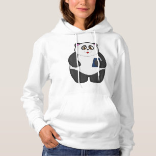 Panda with Mobile phone Hoodie