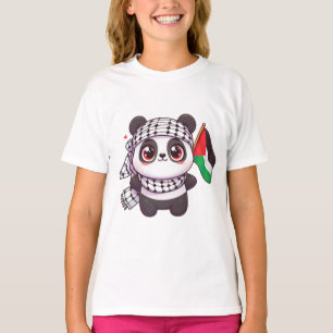 Panda with Peace in Palestine T-Shirt