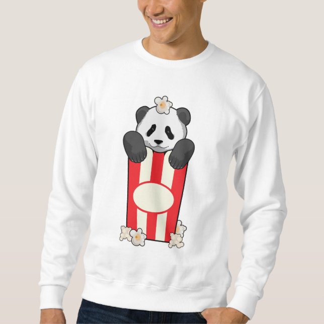 Panda with Popcorn Sweatshirt (Front)