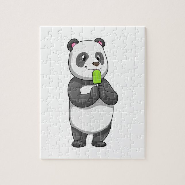 Panda with Popsicle Jigsaw Puzzle (Vertical)