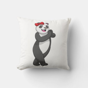 Panda with Ribbon Cushion