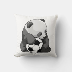 Panda with Soccer ball Cushion