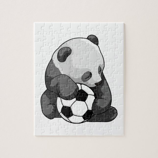 Panda with Soccer ball Jigsaw Puzzle (Vertical)