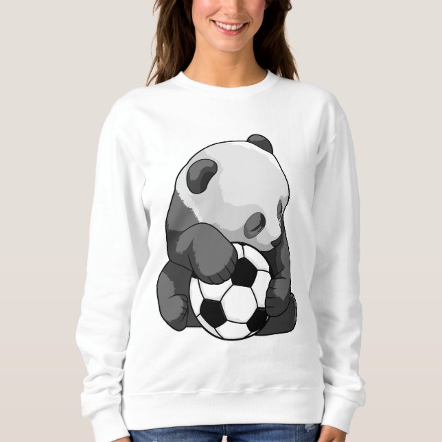 Panda with Soccer ball Sweatshirt (Front)