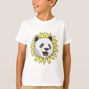 Panda with Sunflower T-Shirt
