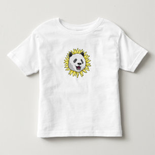 Panda with Sunflower Toddler T-Shirt