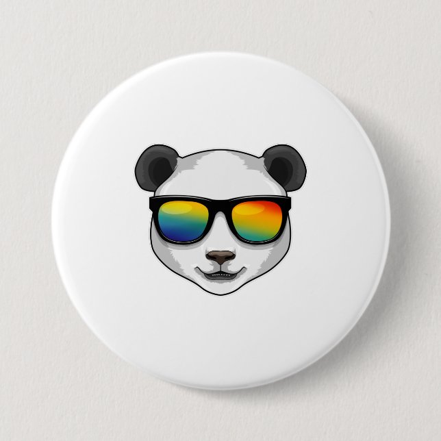 Panda with Sunglasses 7.5 Cm Round Badge (Front)