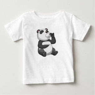 Panda with Tea Cup Baby T-Shirt