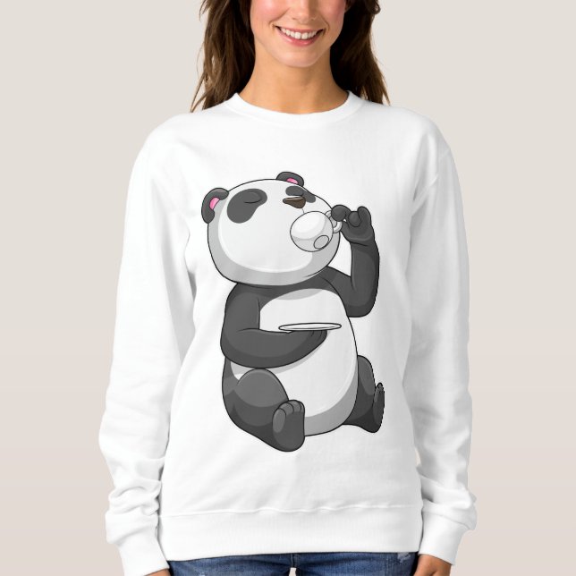 Panda with Tea Cup Sweatshirt (Front)