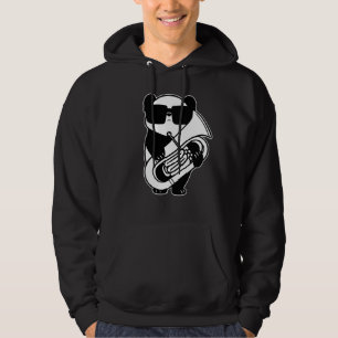 Panda With Tuba Music Tubaist Orchestra Tubist Hoodie