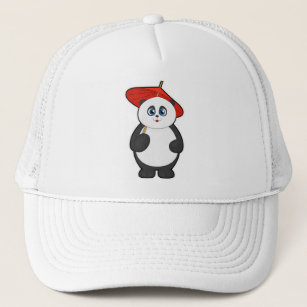 Panda with Umbrella Trucker Hat