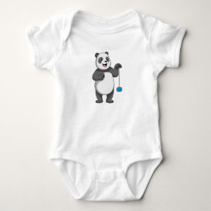 Panda with Yo-yo Baby Bodysuit
