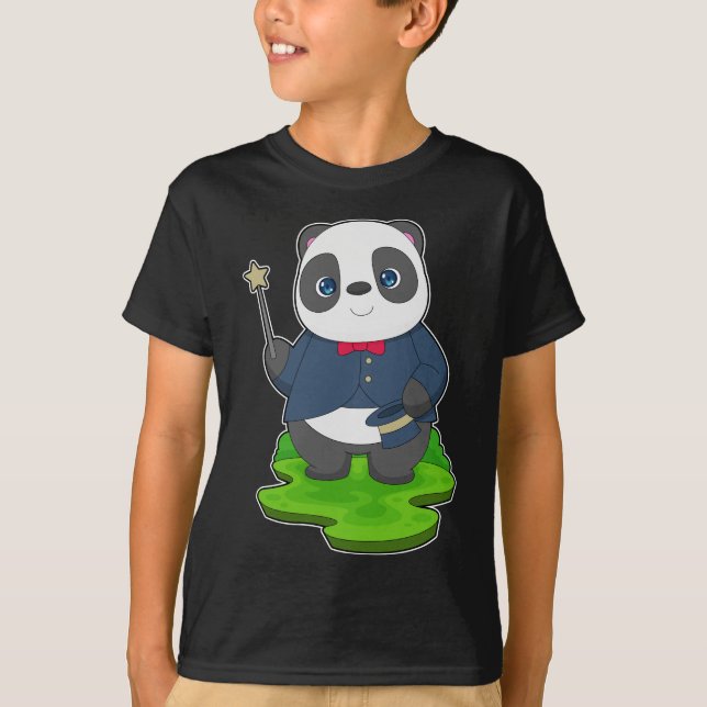 Panda Wizard Magic wand T-Shirt (Front)