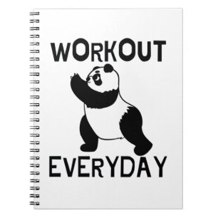 Panda Workout Gym Notebook