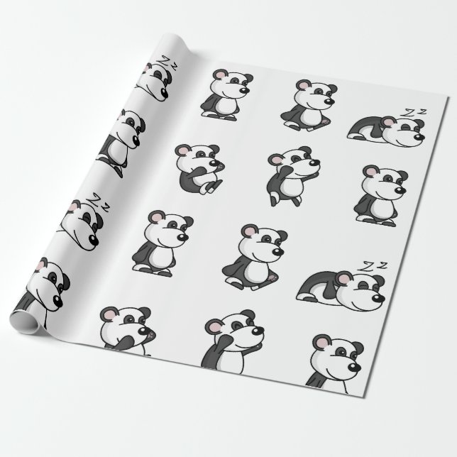 panda wrapping paper (Unrolled)