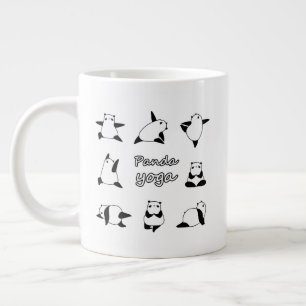 PANDA YOGA, Animals yoga, Panda bear Large Coffee Mug