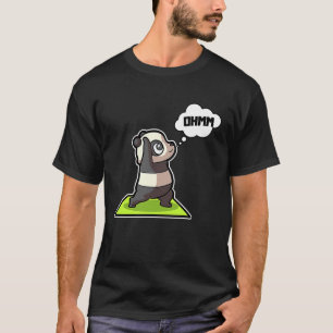 Panda Yoga Poses Sport Gymnastics Ohmmm Heartbeat T-Shirt