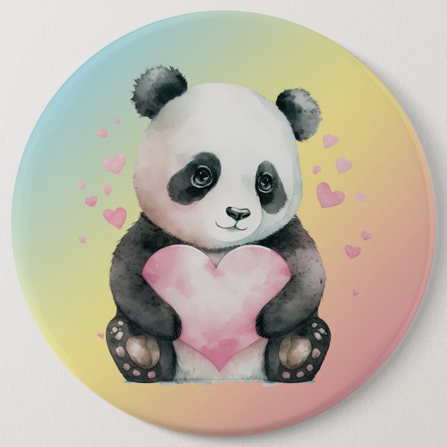 Pandabear 6 Cm Round Badge (Front)