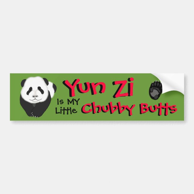 pandacub, paw copy, Yun Zi, Yun Zi, Chubby Butt... Bumper Sticker (Front)