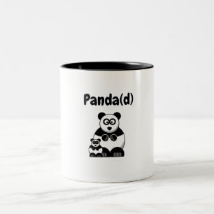Pandad Panda Dad Funny Father's Day Gift Ideas Two-Tone Coffee Mug