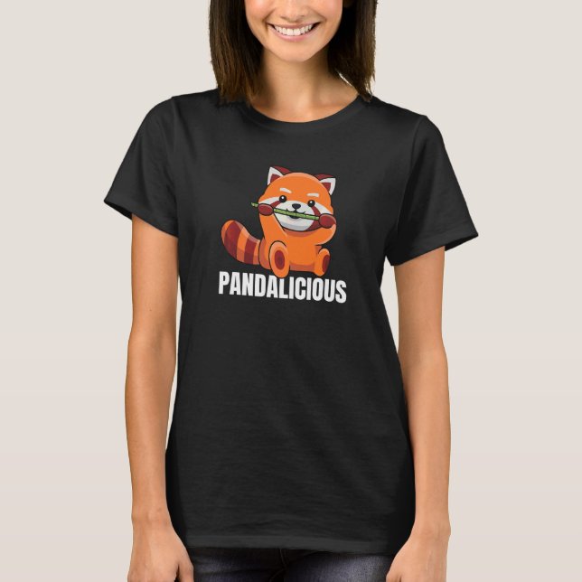 Pandalicious Pun For A Red Panda T-Shirt (Front)