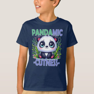 Pandamic Cuteness pun. Cute baby Panda cartoon T-Shirt