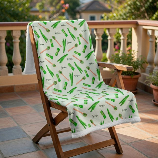 Pandan Leaf Pattern Fleece Blanket (Creator Uploaded)