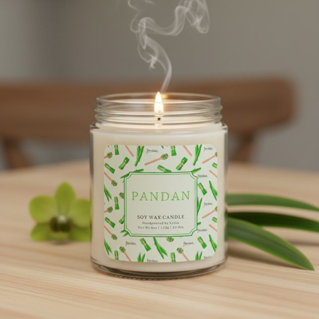 Pandan Soy Wax Candle Custom Sticker (Creator Uploaded)