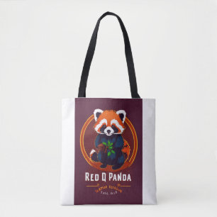PandaPop – Super Cute Red Panda Logo Tote Bag