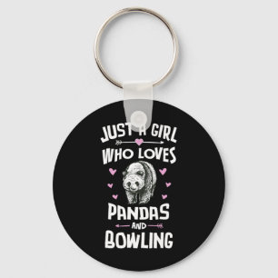 Pandas And Bowling Shirt Gift Girls Women Key Ring