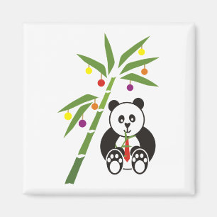 Panda's Christmas Meal Magnet