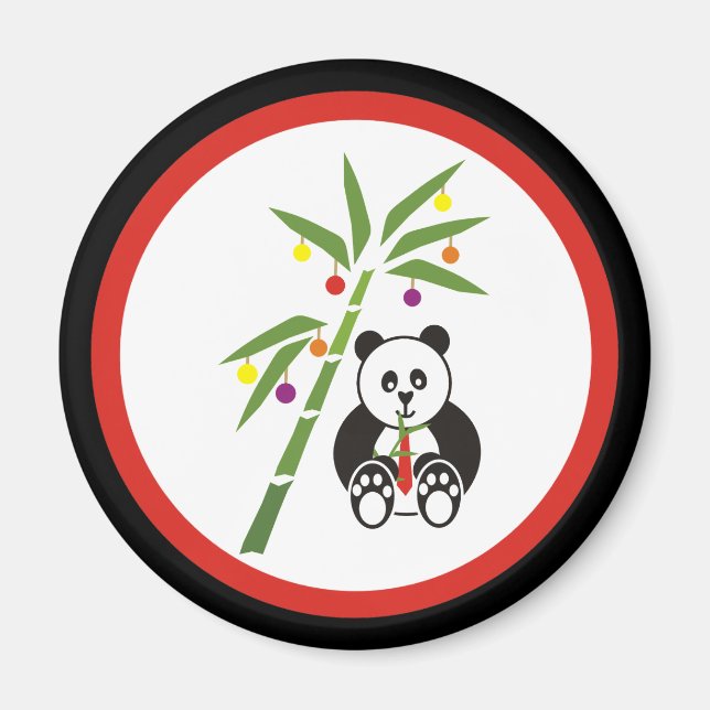 Panda's Christmas Meal! Magnet (Front)