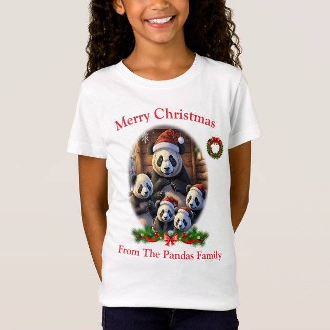 Pandas Christmas T-Shirt (Front)