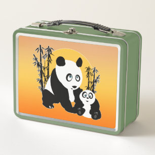 Pandas - Father & Son  Metal Lunch Box