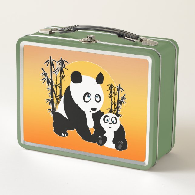 Pandas - Father & Son  Metal Lunch Box (Front)