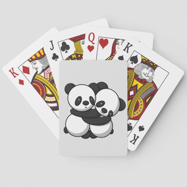Pandas Hugging Playing Cards (Back)