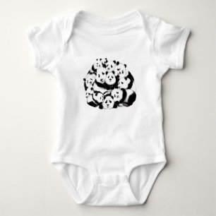 Pandas Hugs Baby Bodysuit