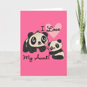 Pandas I Love My Aunt Card