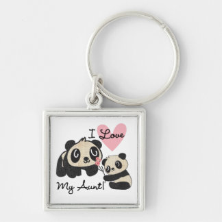 Pandas I Love My Aunt Key Ring