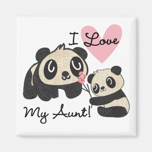 Pandas I Love My Aunt Magnet