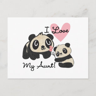Pandas I Love My Aunt Postcard