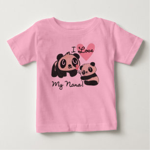Pandas I Love My Nana Baby Romper T-Shirt