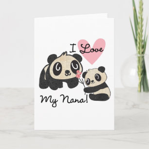 Pandas I Love My Nana Card