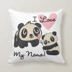 Pandas I Love My Nana Cushion