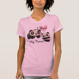 Pandas I Love My Nana T-Shirt